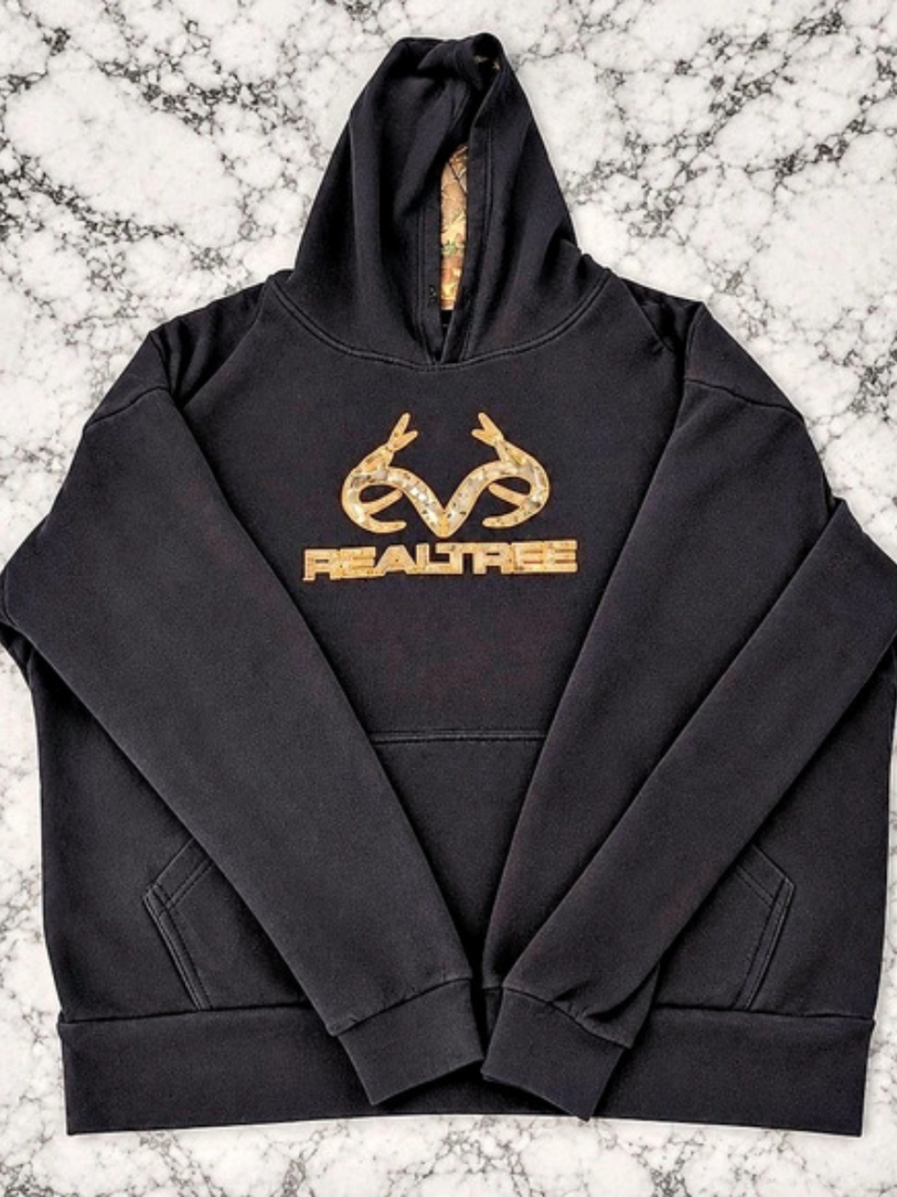 Realtree Northern Outpost Camo Accent Hoodie Black XL